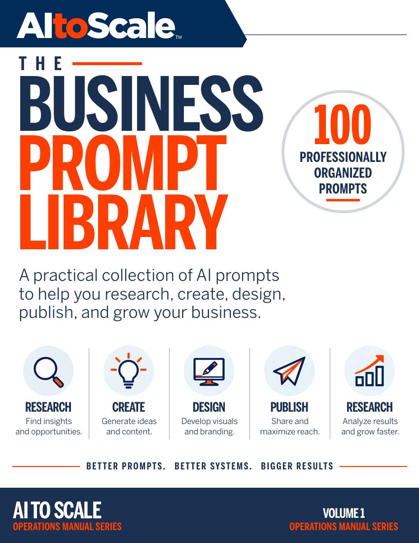 AI to Scale Business Prompt Library Volume 1 cover
